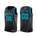 Maillot Charlotte Hornets Personnalise Ville Noir