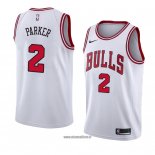 Maillot Chicago Bulls Jabari Parker No 2 Association 2018 Blanc