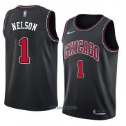 Maillot Chicago Bulls Jameer Nelson No 1 Statement 2018 Noir