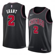 Maillot Chicago Bulls Jerian Grant No 2 Statement 2018 Noir