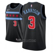 Maillot Chicago Bulls Shaquille Harrison No 3 Ville 2018-19 Noir