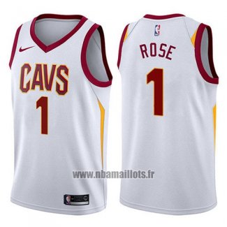 Maillot Cleveland Cavaliers Derrick Rose No 1 Swingman Association 2017-18 Blanc