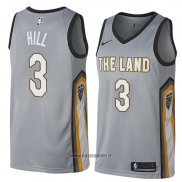 Maillot Cleveland Cavaliers George Hill No 3 Ville 2018 Gris
