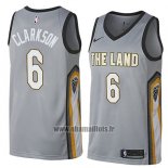 Maillot Cleveland Cavaliers Jordan Clarkson No 6 Ville 2018 Gris