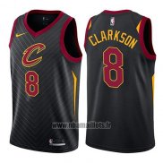 Maillot Cleveland Cavaliers Jordan Clarkson No 8 Statement 2017-18 Noir