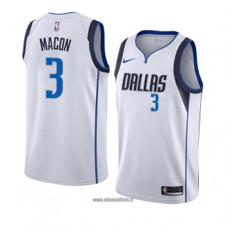 Maillot Dallas Mavericks Daryl Macon No 3 Association 2018-19 Blanc