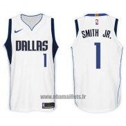 Maillot Dallas Mavericks Dennis Smith Jr. No 1 2017-18 Blanc
