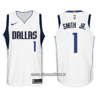 Maillot Dallas Mavericks Dennis Smith Jr. No 1 Ville 2018-19 Bleu