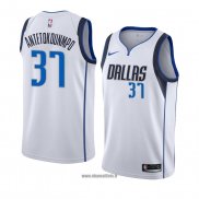 Maillot Dallas Mavericks Kostas Antetokounmpo No 37 Association 2018-19 Blanc