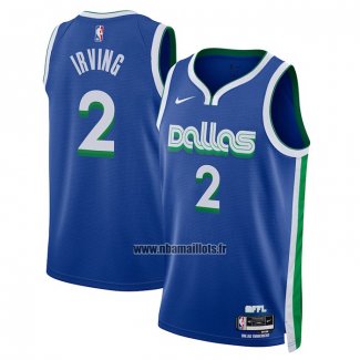 Maillot Dallas Mavericks Kyrie Irving NO 2 Ville 2022-23 Bleu