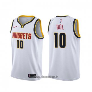 Maillot Denver Nuggets Bol Bol NO 10 Association Blanc