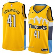 Maillot Denver Nuggets Juan Hernangomez No 41 Statement 2018 Jaune