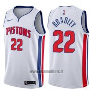 Maillot Detroit Pistons Avery Bradley No 22 Association 2017-18 Blanc