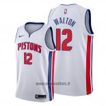 Maillot Detroit Pistons Derrick Walton No 12 Association 2019-20 Blanc