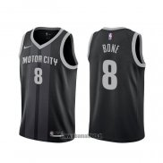 Maillot Detroit Pistons Jordan Bone NO 8 Ville Noir