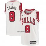 Maillot Enfant Chicago Bulls Zach Lavine NO 8 Association Blanc