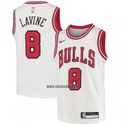 Maillot Enfant Chicago Bulls Zach Lavine NO 8 Association Blanc