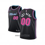 Maillot Enfant Miami Heat Personnalise Ville 2018-19 Noir