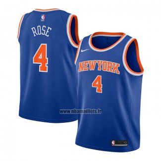 Maillot Enfant New York Knicks Derrick Rose NO 4 Icon Bleu