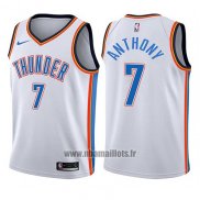 Maillot Enfant Oklahoma City Thunder Carmelo Anthony No 7 Association 2017-18 Blanc