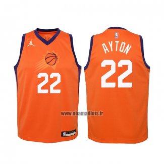 Maillot Enfant Phoenix Suns Deandre Ayton No 22 Statement 2020-21 Orange