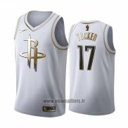 Maillot Golden Edition Houston Rockets P.j. Tucker No 17 2019-20 Blanc