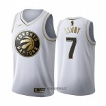 Maillot Golden Edition Tornto Raptors Kyle Lowry No 7 Blanc