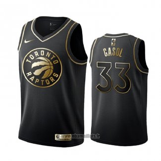 Maillot Golden Edition Tornto Raptors Marc Gasol No 33 Noir