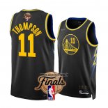 Maillot Golden State Warriors Klay Thompson NO 11 Ville 2022 NBA Finals Noir