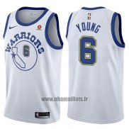 Maillot Golden State Warriors Nick Young No 6 Hardwood Classic 2017-18 Blanc