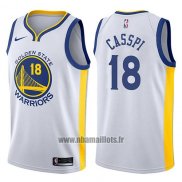 Maillot Golden State Warriors Omri Casspi No 18 Association 2017-18 Blanc