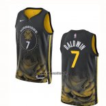 Maillot Golden State Warriors Patrick Baldwin NO 7 Ville 2022-23 Noir