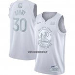 Maillot Golden State Warriors Stephen Curry NO 30 MVP Blanc