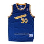 Maillot Golden State Warriors Stephen Curry No 30 Retro Bleu2