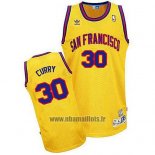 Maillot Golden State Warriors Stephen Curry No 30 Retro Jaune2