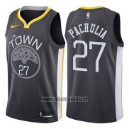 Maillot Golden State Warriors Zaza Pachulia No 27 Statement 2017-18 Gris