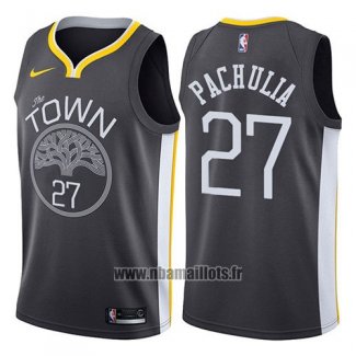 Maillot Golden State Warriors Zaza Pachulia No 27 Statement 2017-18 Gris