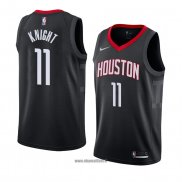 Maillot Houston Rockets Brandon Knight No 11 Statement 2017-18 Noir