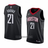 Maillot Houston Rockets Chinenu Onuaku No 21 Statement 2018 Noir