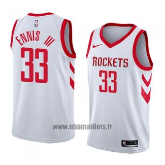 Maillot Houston Rockets James Ennis Iii No 33 Association 2018 Blanc