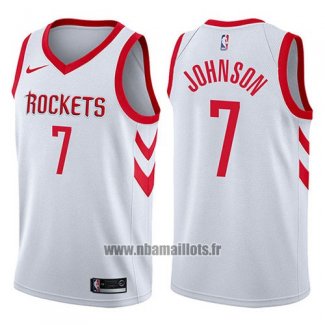 Maillot Houston Rockets Joe Johnson No 7 Association 2017-18 Blanc