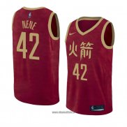 Maillot Houston Rockets Nene No 42 Ville 2018-19 Rouge