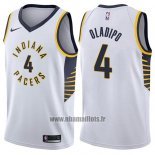 Maillot Indiana Pacers Victor Oladipo No 4 Association 2017-18 Blanc