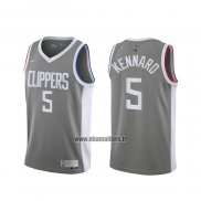 Maillot Los Angeles Clippers Luke Kennard No 5 Earned 2020-21 Gris
