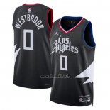 Maillot Los Angeles Clippers Russell Westbrook NO 0 Statement 2022-23 Noir