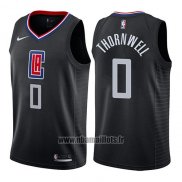 Maillot Los Angeles Clippers Sindarius Thornwell No 0 Statement 2019 Noir