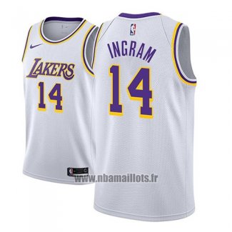 Maillot Los Angeles Lakers Brandon Ingram No 14 Association 2018 Blanc