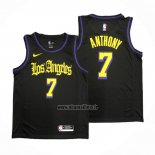 Maillot Los Angeles Lakers Carmelo Anthony NO 7 Ville 2019-20 Noir
