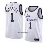 Maillot Los Angeles Lakers D'angelo Russell NO 1 Ville 2022-23 Blanc
