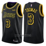 Maillot Los Angeles Lakers Isaiah Thomas No 3 Ville 2018 Noir